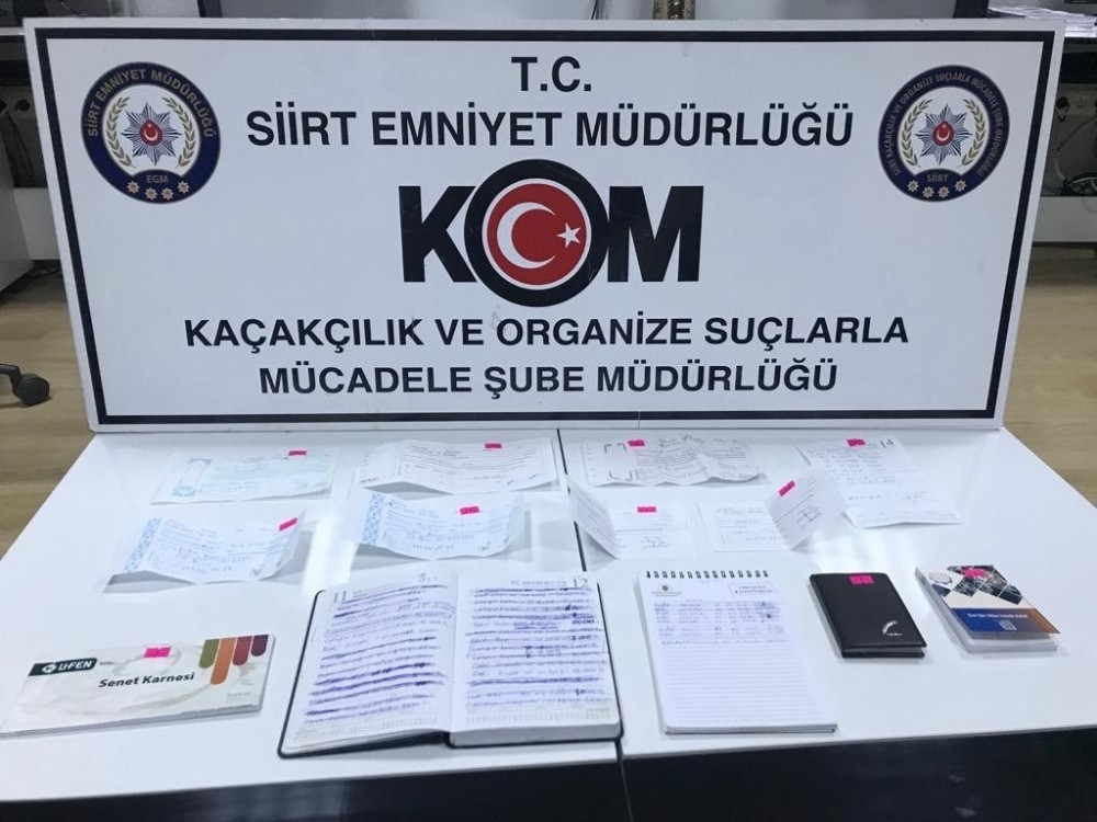 Tefecilerin not defterlerinde 3 milyon 750 bin lira alacak çıktı 