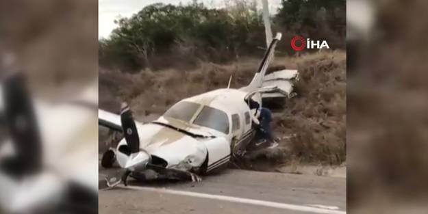 Facianın eşiğinden dönüldü! Arızalanan uçak otoyola acil iniş yaptı