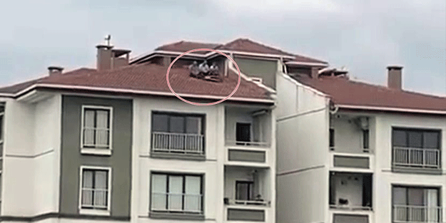 Tehlikeli maç keyfi! Bakın nereden izlediler