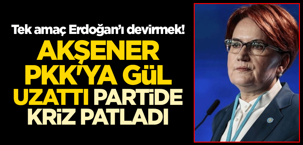 Tek amaç Erdoğan’ı devirmek! Akşener PKK'ya gül uzattı partide kriz patladı