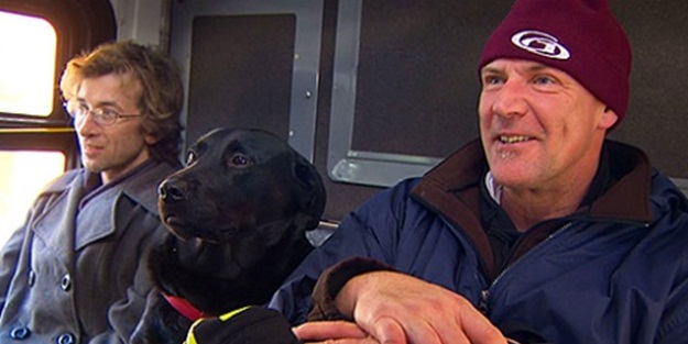 Tek başına otobüse binen köpek