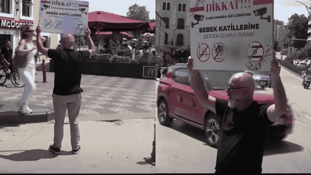 Tek kişilik ordu: 3 aydır tek başına İsrail'i protesto ediyor