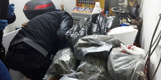 Tekel bayisinden esrar fışkırdı