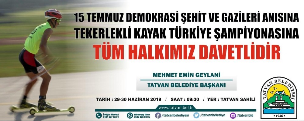 Tekerlekli Kayak Şampiyonası Tatvan’da yapılacak 