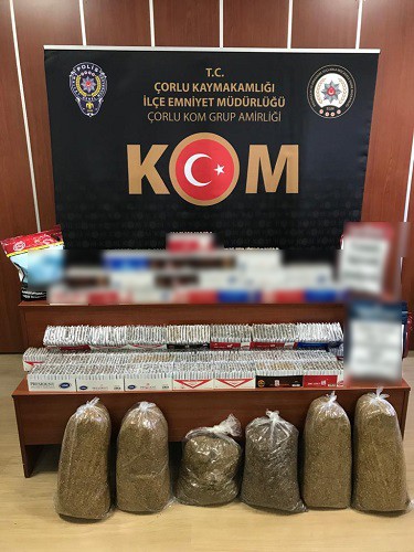 Tekirdağ’da 6 milyon makaron ile 96 kilogram tütün ele geçirildi 