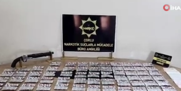 Tekirdağ'da bin 876 uyuşturucu hap ele geçirildi