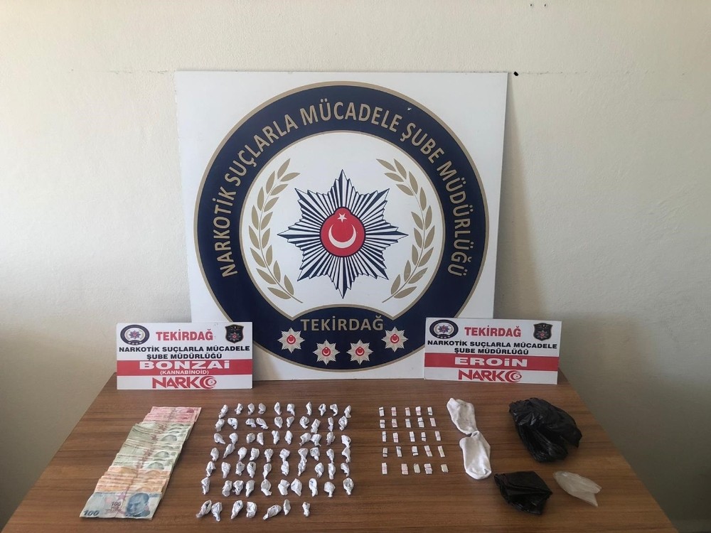 Tekirdağ’da bir kadın uyuşturucudan gözaltına alındı 