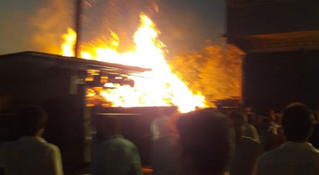 Tekirdağ'da düğünde atılan havai fişekler yangına neden oldu