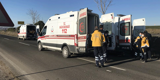 Tekirdağ'da feci kaza: Yaralılar var