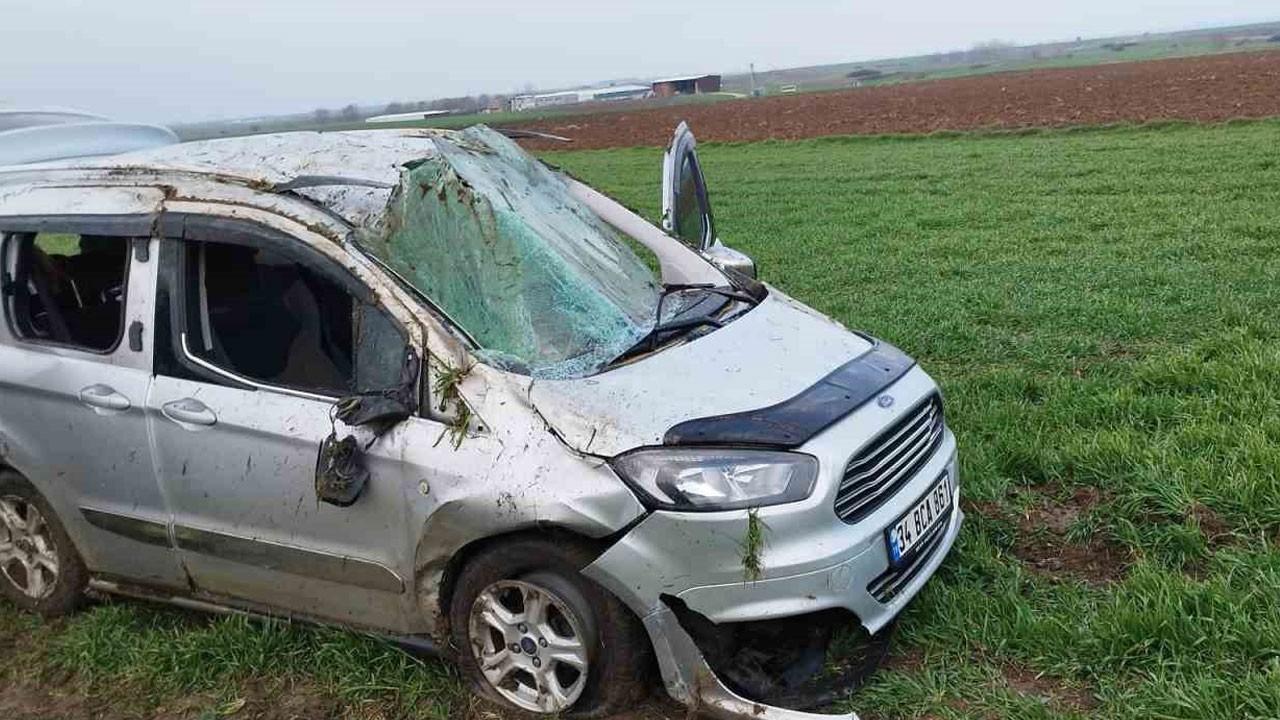 Tekirdağ’da feci kaza!4 kişi yaralandı