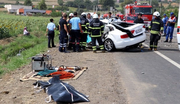 Tekirdağ'da hatalı sollama faciayla bitti!