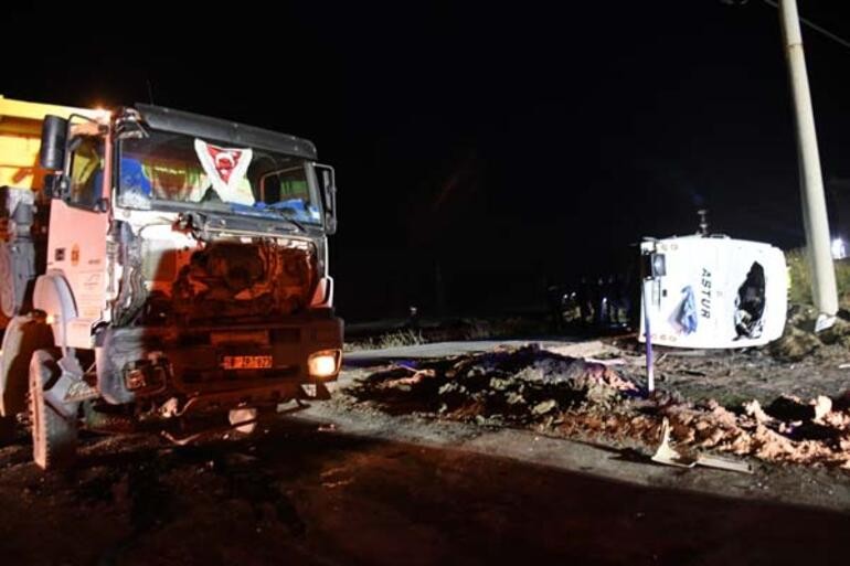Tekirdağ'da işçi servisi kaza yaptı! Ölü ve yaralılar var
