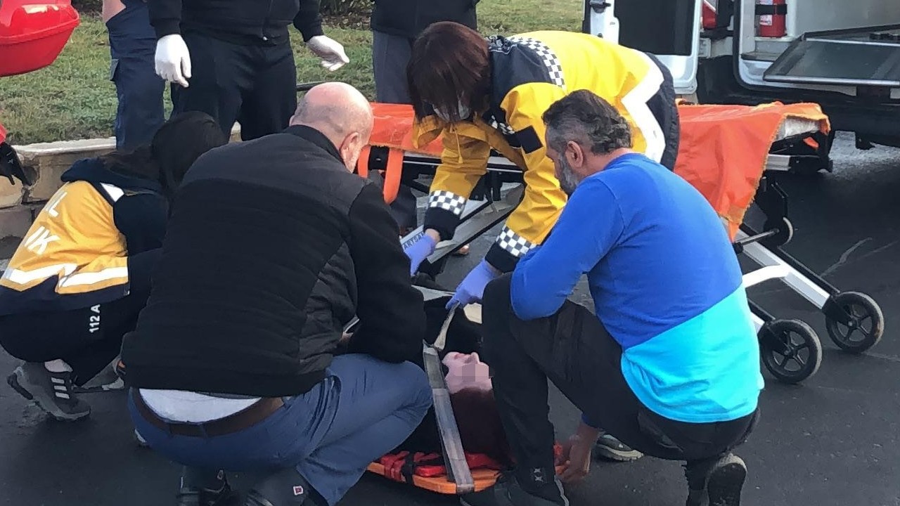 Tekirdağ’da kaygan zeminde devrilen motosikletin sürücüsü yaralandı