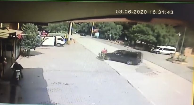 Tekirdağ’da kaza anı kamerada 