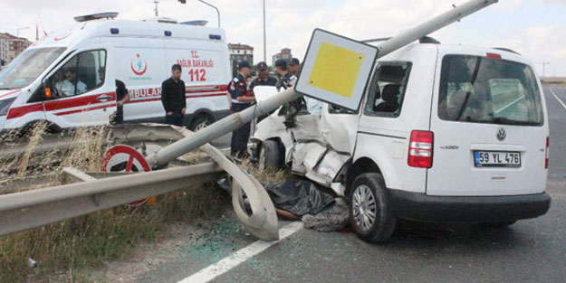 Tekirdağ'da korkunç kaza! 1 ölü, 2 yaralı
