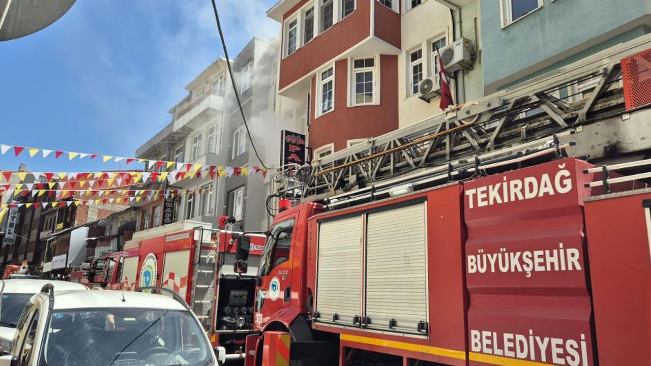 Tekirdağ’da otelde çıkan yangın korkuttu