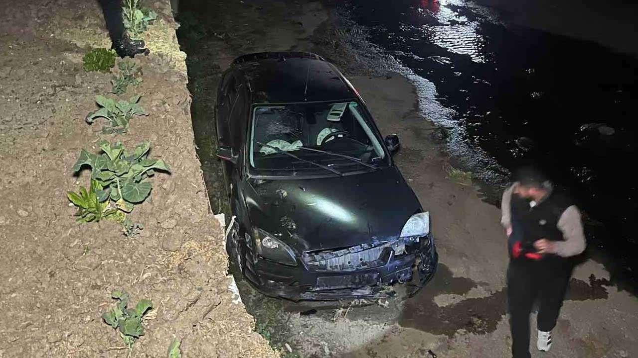 Tekirdağ’da otomobil dereye uçtu! Yaralanan olmadı