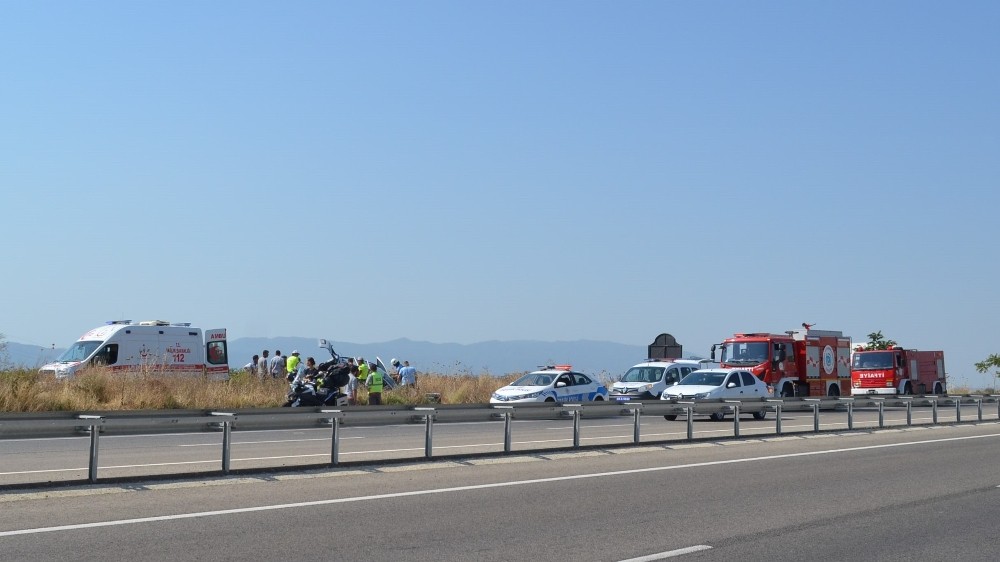 Tekirdağ’da otomobil şarampole uçtu: 2 yaralı 