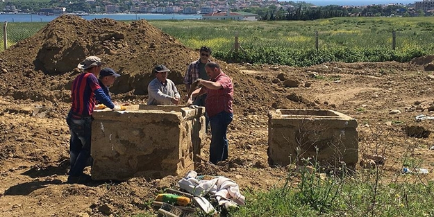 Tekirdağ'da Roma dönemine ait iki lahit bulundu