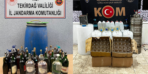 Tekirdağ'da sahte içki operasyonu!