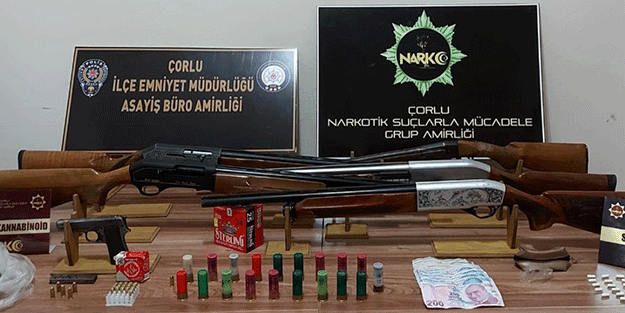 Tekirdağ'da silah ve uyuşturucu operasyonunda 11 şüpheli yakalandı