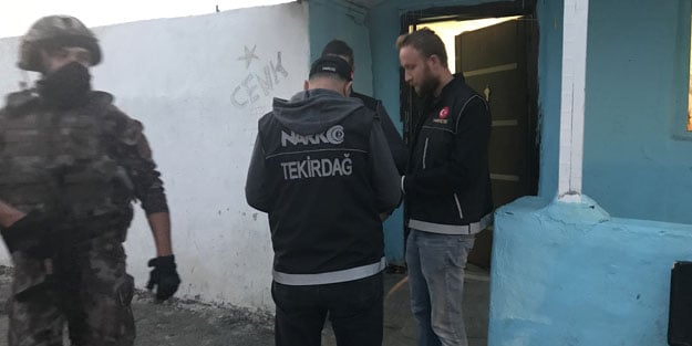 Tekirdağ'da uyuşturucu satıcılarına yönelik operasyon