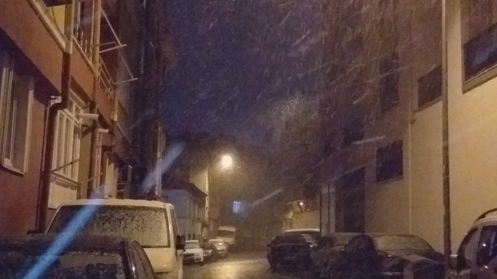 Tekirdağ’da yoğun kar yağışı 
