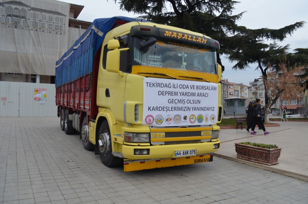 Tekirdağ’dan Elazığ’a ikinci tır yola çıktı 