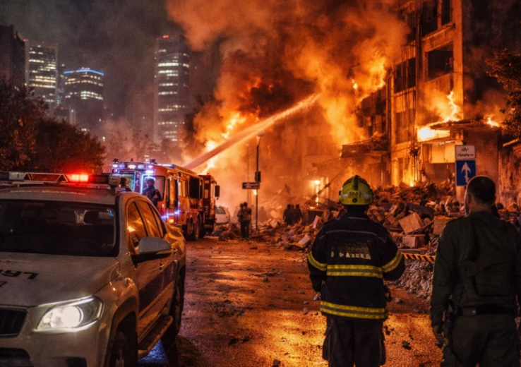 Tel Aviv bu kez fena vuruldu! Tel Aviv karanlığa gömüldü: Ağır kayıplar bildiriliyor