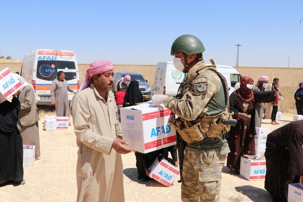 Telabyad’da altı köye insani yardımlar ulaştırıldı 