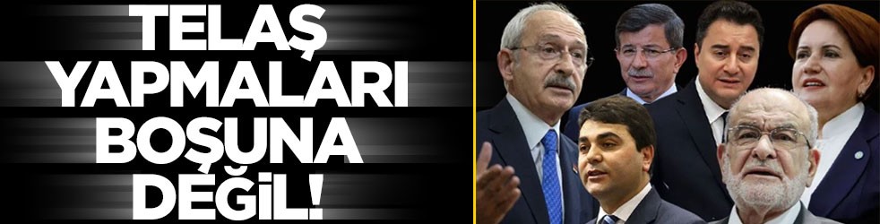 Telaşa düşmeleri boşuna değil!