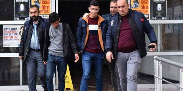Telefon gasp eden 5 kişi polisten kaçamadı