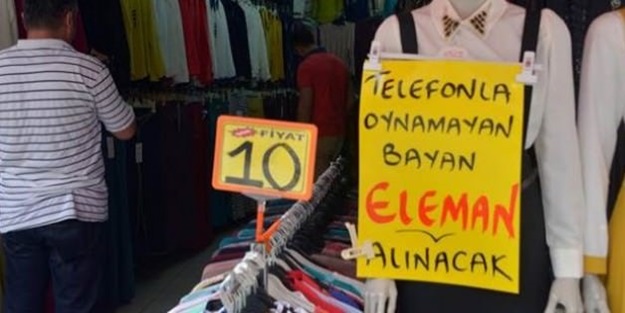'Telefonla oynamayan bayan eleman' ilanı