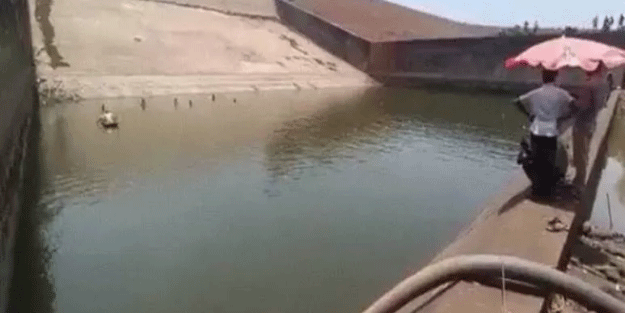 Telefonu baraja düştü, milyonlarca litre suyu boşalttırdı