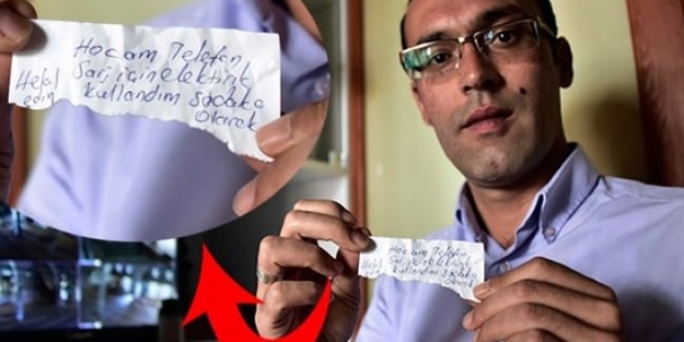 Telefonunu camide şarj ettikten sonra 'bu notu bıraktı