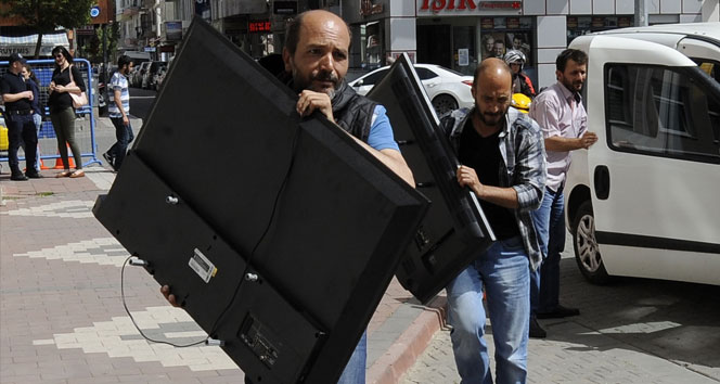 Televizyon hırsızı yakalandı