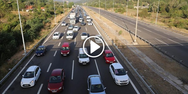 TEM'de bayram yoğunluğu