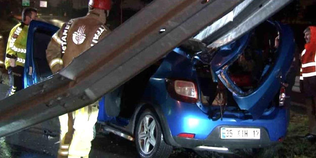 TEM Otoyolu'nda otomobil bariyere girdi: 1 ölü