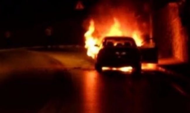 TEM otoyolunda otomobil yangını