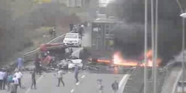 TEM'de feci kaza: 2 ölü! İstanbul yolu kapandı