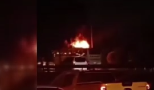 TEM'de yolcu otobüsü alev alev yandı!