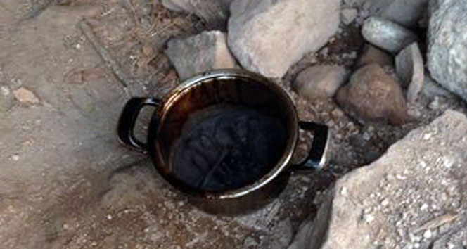 Tencere içinden bomba çıktı