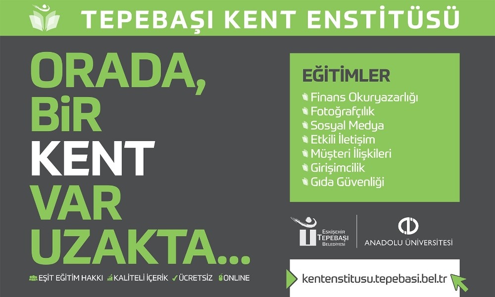 Tepebaşı Kent Enstitüsünde online eğitimler sürüyor 