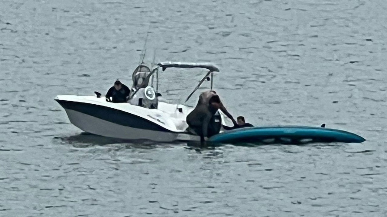 Terkos Gölü’nde can pazarı! Kano devrildi