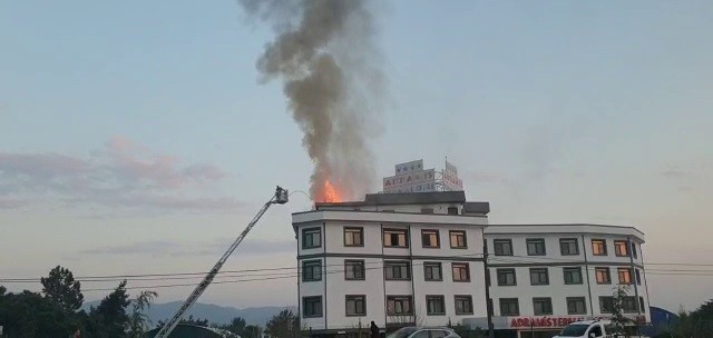 Termal otelde korkutan yangın 