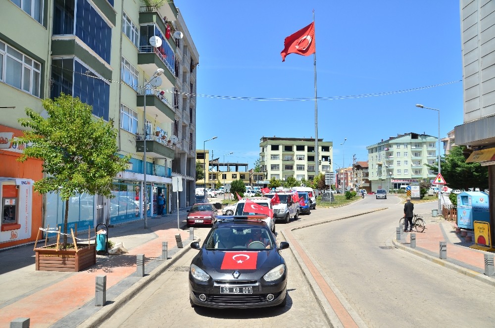 Terme’de 19 Mayıs gençlik konvoyu 