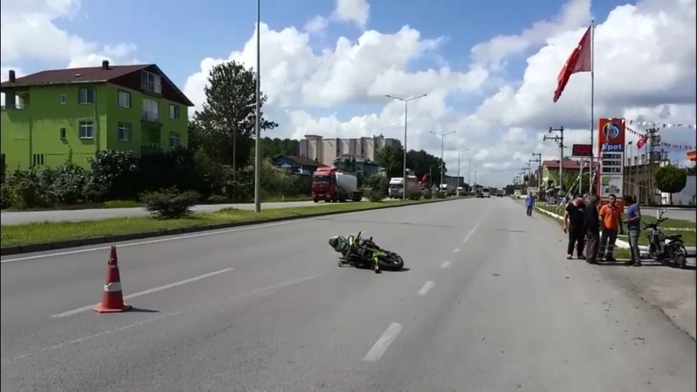 Terme’de motosikletin çarptığı yaya öldü 