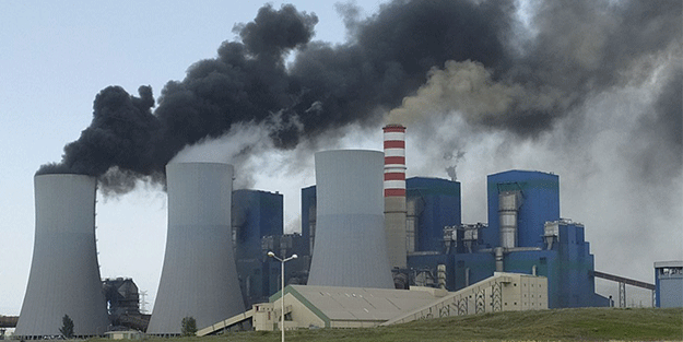 Termik santralde yangın