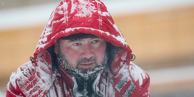 Termometreler eksi 56 dereceyi gösterdi kar 35 santimetreye ulaştı