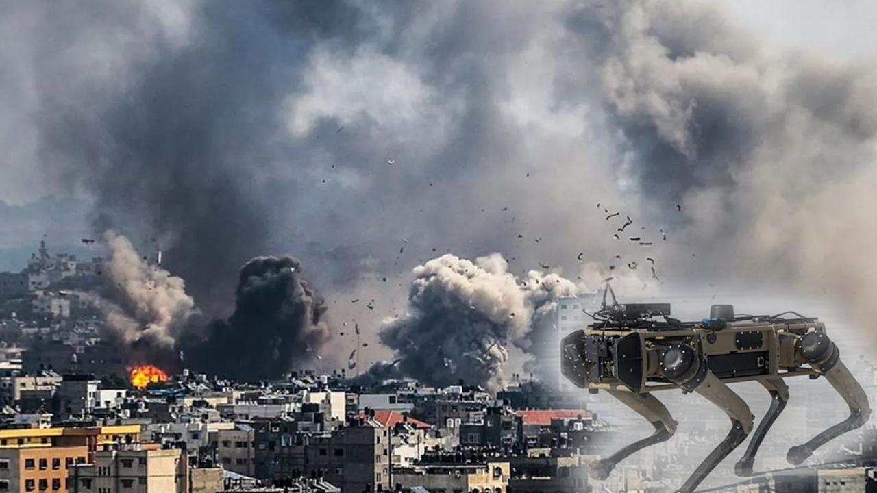 Terör devleti, Gazze'de halkı göçe zorlamak için bomba robotlarla binaları havaya uçuruyor